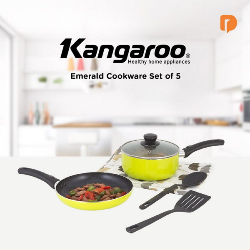Cover Buku Kangaroo Emerald Cookware Set 5: Panci Praktis Buat Masak