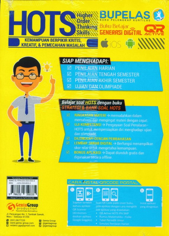 Cover Belakang Buku Strategi & Bank Soal Hots IPA SMP/MTS Kelas 7,8,9