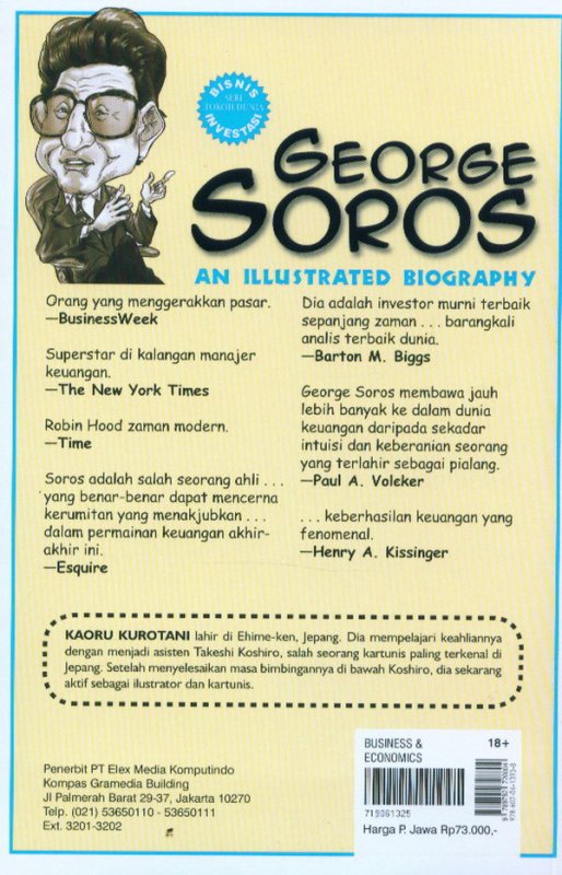 Cover Belakang Buku An Illustrated Biography: George Soros