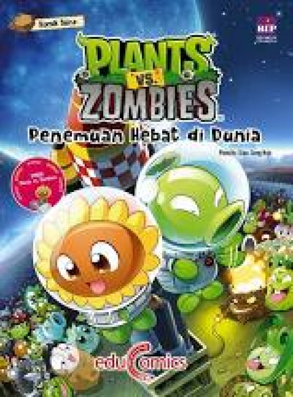 Cover Buku Educomics Plants Vs Zombies : Penemuan Hebat Di Dunia