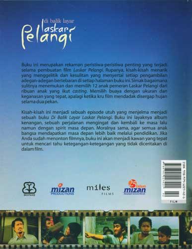 Cover Belakang Buku Di Balik Layar Laskar Pelangi