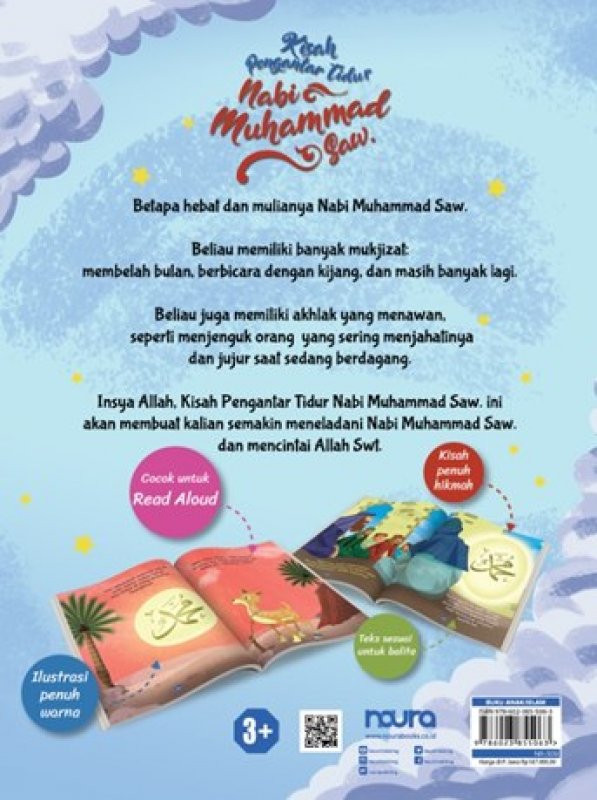 Cover Belakang Buku KISAH PENGANTAR TIDUR NABI MUHAMMAD SAW - HC (BOARDBOOK)