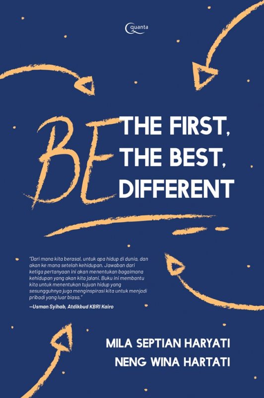 Cover Buku Be The First, Be The Best, Be Different