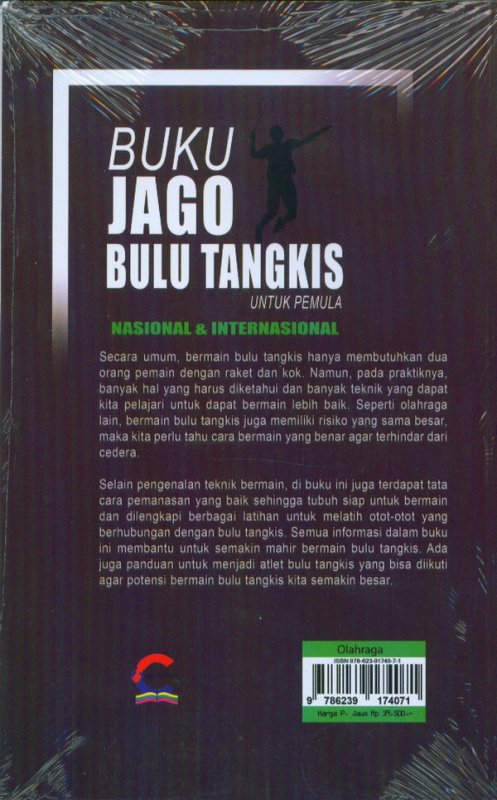 Cover Belakang Buku Buku Jago Bulu Tangkis Untuk Pemula