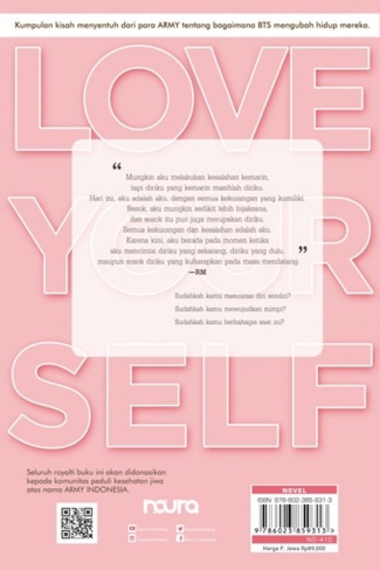 Cover Belakang Buku BTS: LOVE YOURSELF