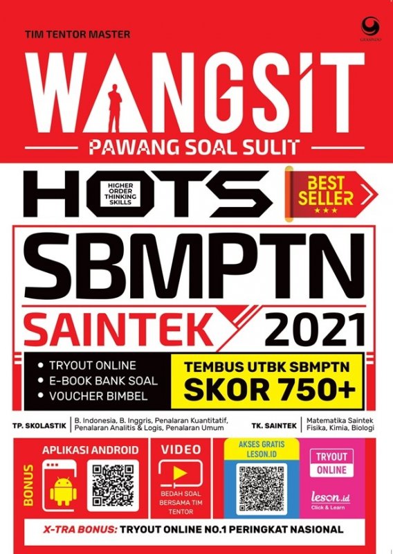 Cover Belakang Buku Wangsit (Pawang Soal Sulit) Hots Utbk Sbmptn Saintek 2021