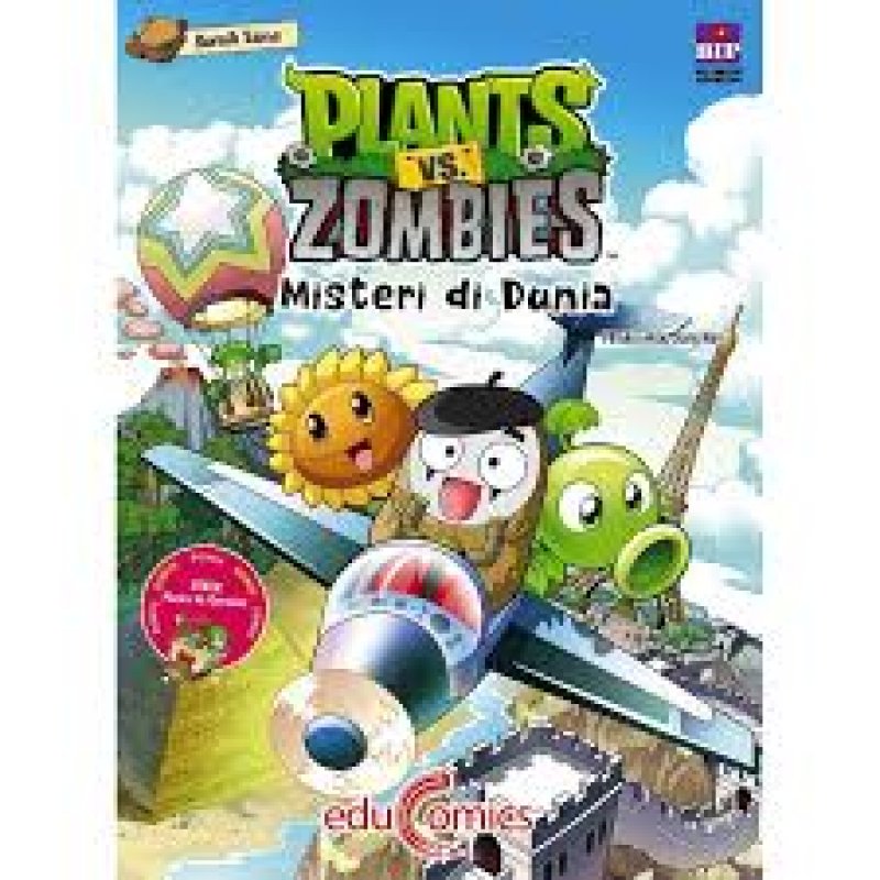 Cover Belakang Buku EduComics Plants vs Zombies: Misteri di Dunia