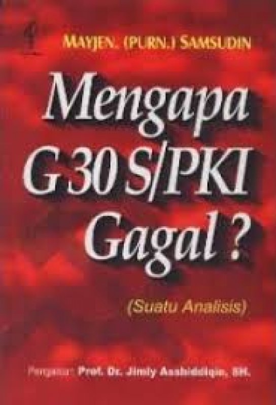 Cover Buku Mengapa G30 S/PKI Gagal
