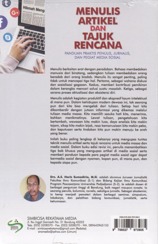 Cover Belakang Buku Menulis Artikel Dan Tajuk Rencana Ed.Revisi