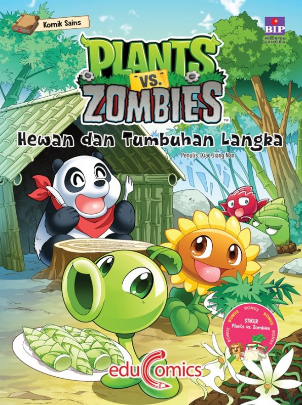 Cover Belakang Buku Educomics Plants Vs Zombies : Hewan Dan Tumbuhan Langka