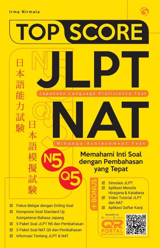 Cover Buku Top Score Jlpt-Nat Japanese Language Proficiecy Test Nihongo
