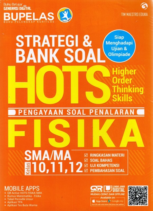 Cover Buku Strategi & Bank Soal Hots Fisika Sma 10,11,12
