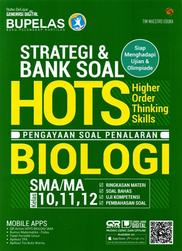 Cover Buku Strategi & Bank Soal Hots Biologi Sma/Ma 10,11.12