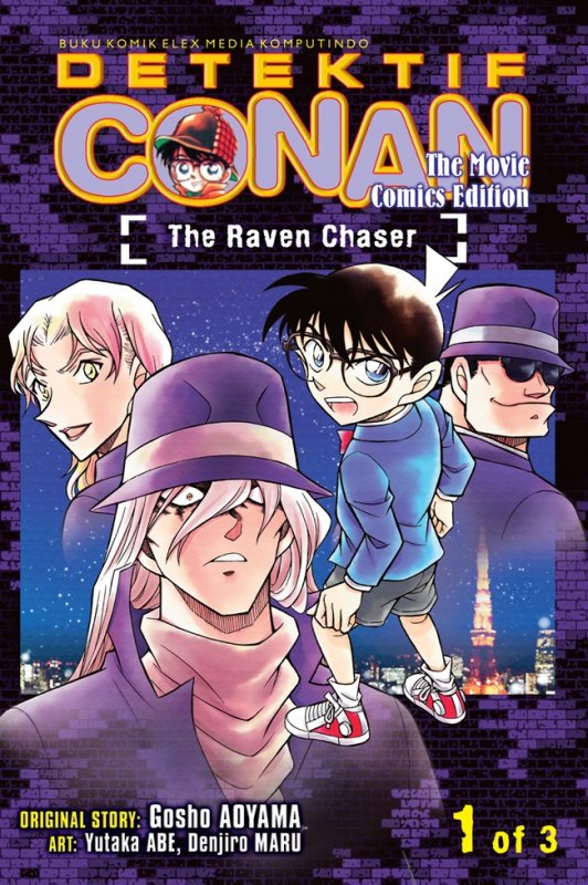 Cover Buku Detektif Conan The Movie: The Raven Chaser 01 