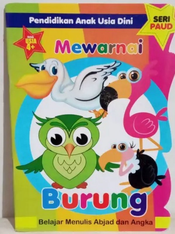 Cover Buku Pendidikan Anak Usia Dini : Mewarnai Burung
