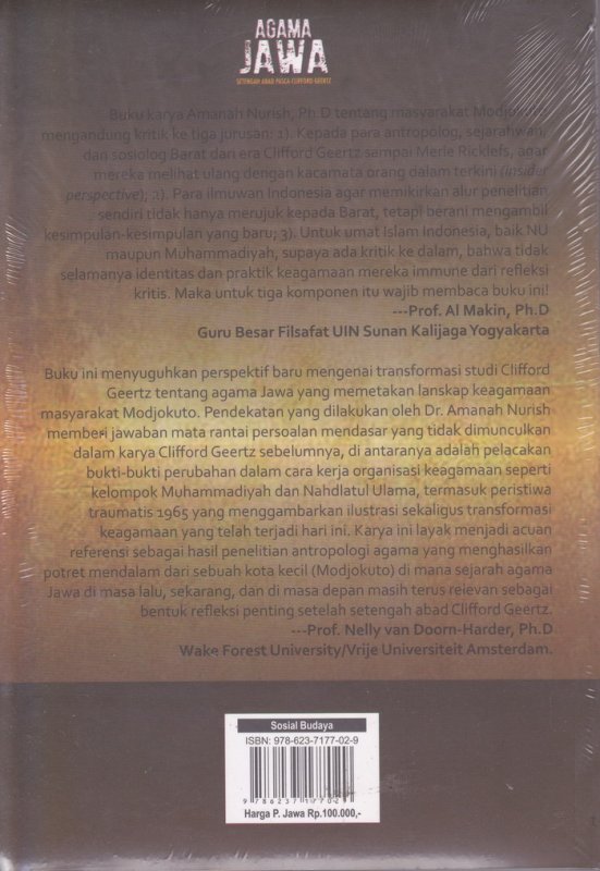 Cover Belakang Buku Agama Jawa : setengah abad pasca-Clifford Geertz