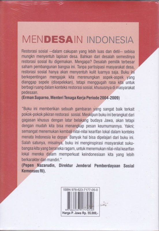 Cover Belakang Buku Mendesain Indonesia : sebuah catatan refleksi Restorasi Sosial