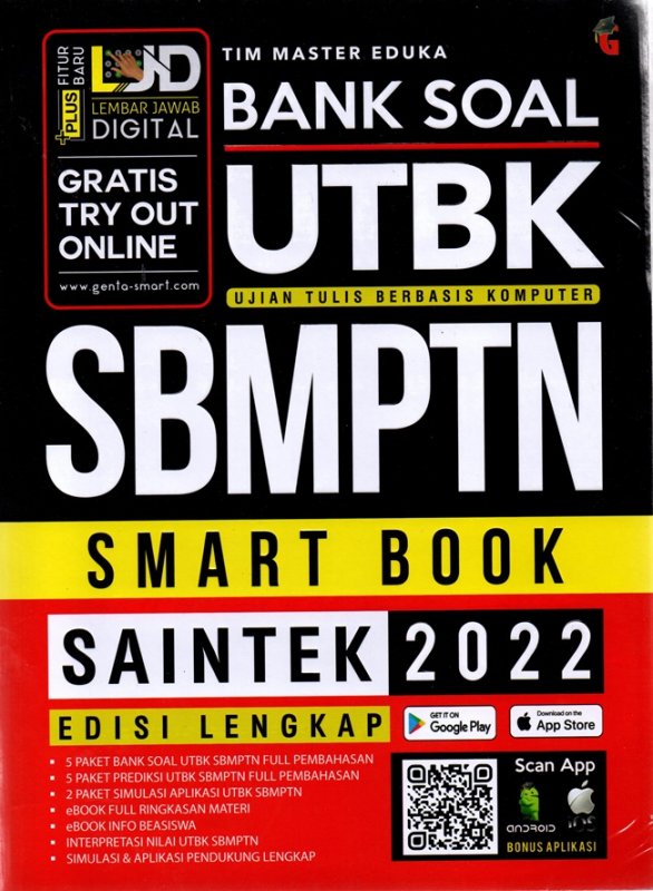 Cover Buku Bank Soal Saintek Utbk Sbmptn 2022 