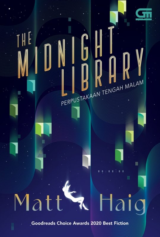 Cover Buku The Midnight Library ( Perpustakaan Tengah Malam )