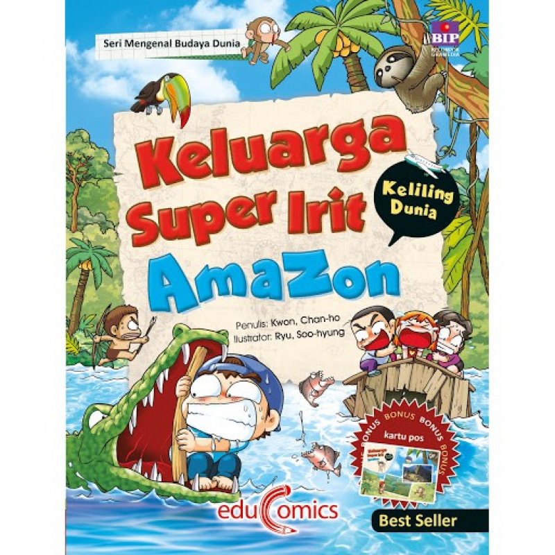 Cover Buku Educomics : Keluarga Super Irit Keliling Dunia : Amazon