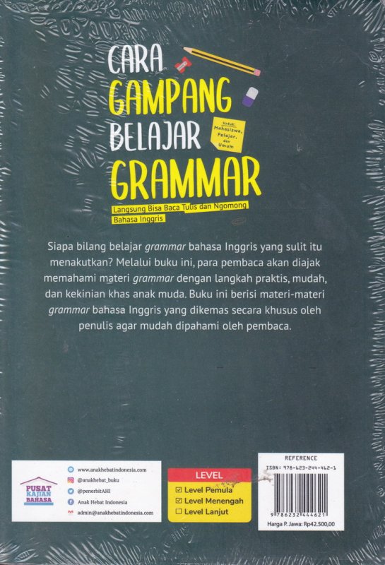 Cover Belakang Buku Cara Gampang Belajar Grammar 