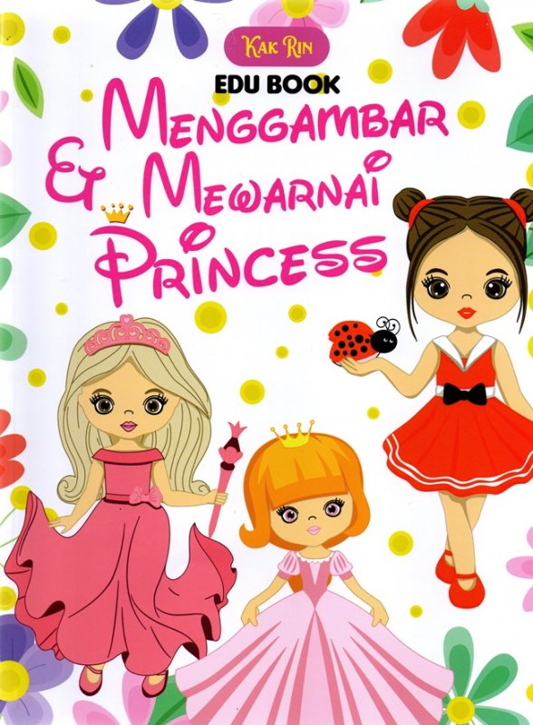 Cover Buku Edu Book: Menggambar Dan Mewarnai Princess