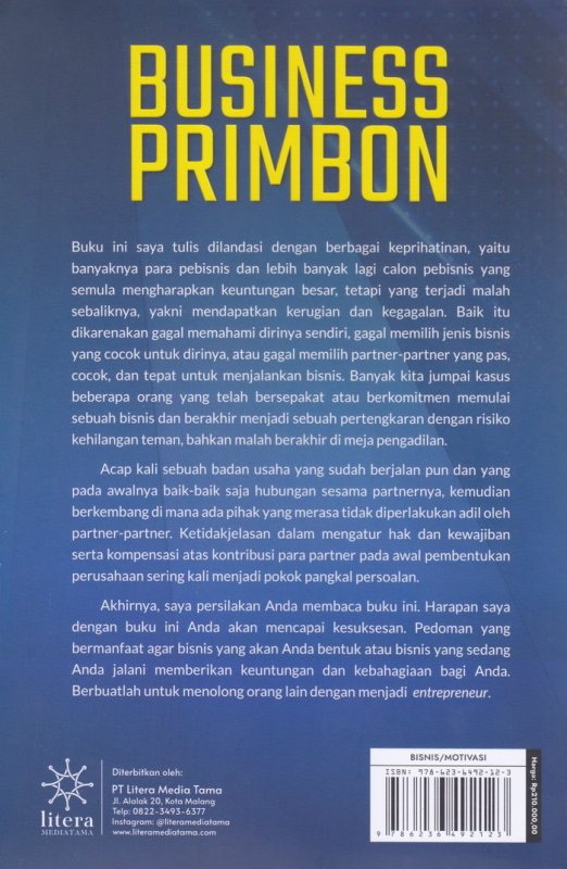 Cover Belakang Buku Buku Business Start Up Primbon Helmy Yahya