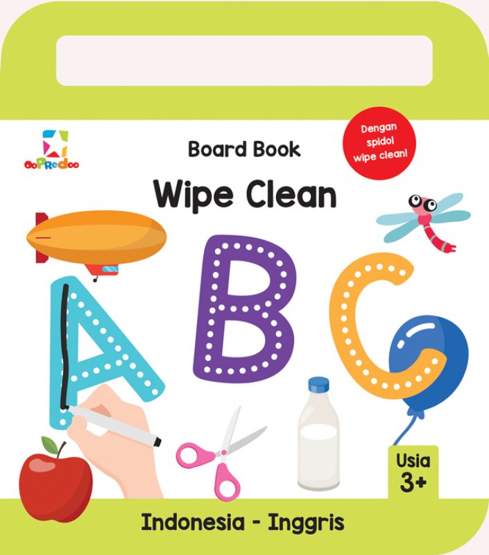 Cover Buku Opredo Board Book Wipe Clean: Abc