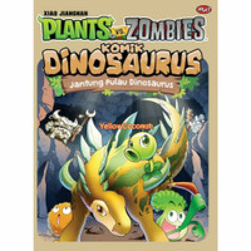 Cover Buku Plants Vs Zombies - Komik Dinosaurus : Jantung Pulau Dinosaurus