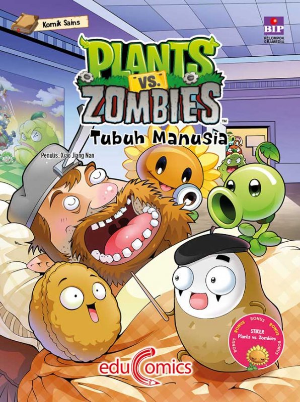 Cover Buku Educomics Plants Vs Zombies : Tubuh Manusia