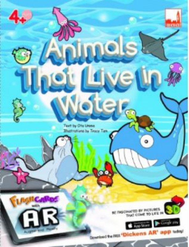 Cover Buku Flashcards - Animal That Live In Water (with AR)