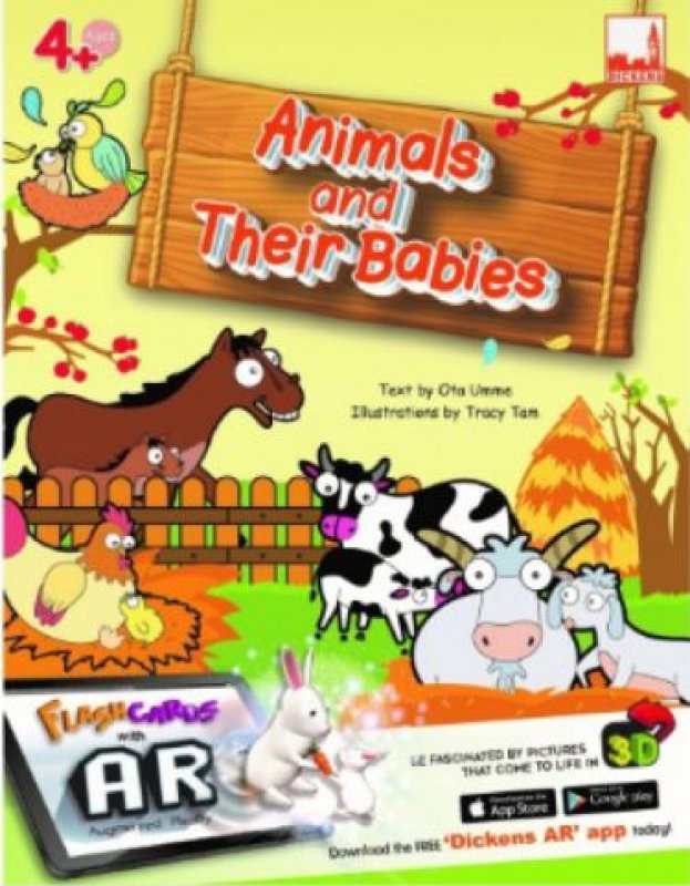 Cover Buku Flashcards - Animals & Their Babies (with AR)