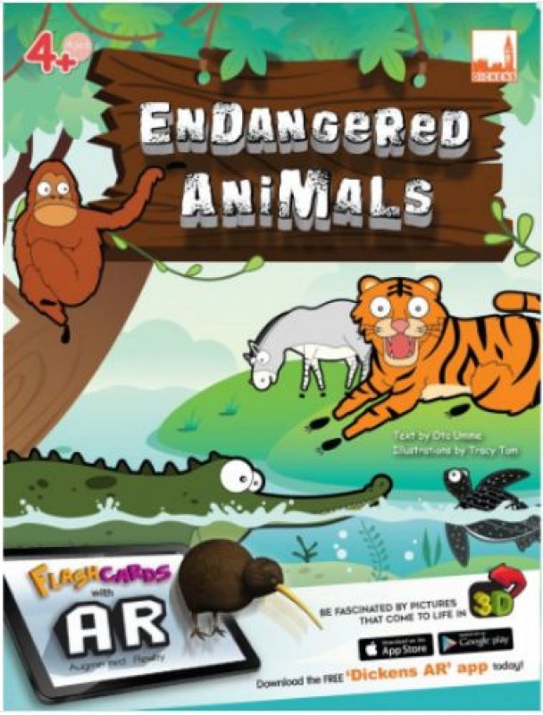 Cover Buku Flashcards - Endangered Animals (with AR)