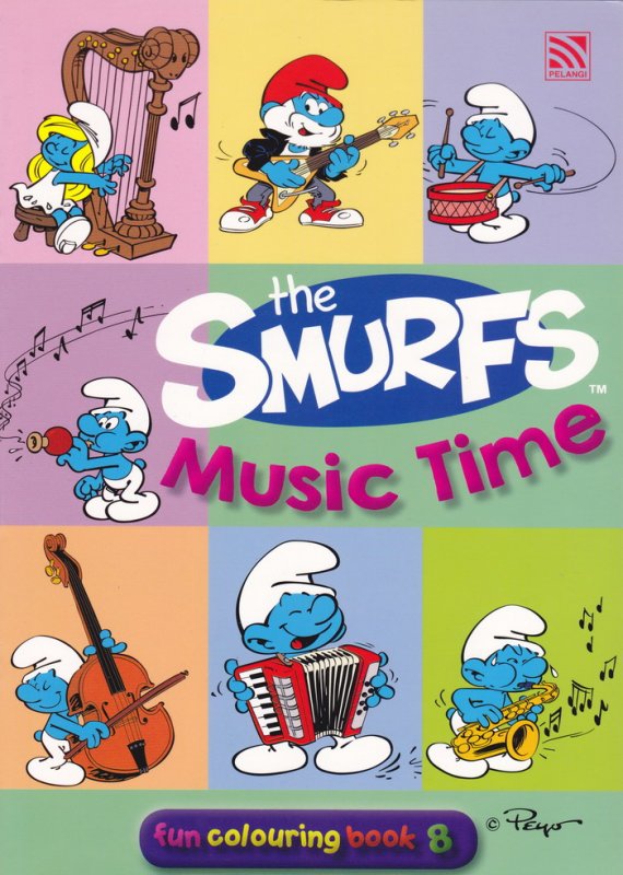 Cover Buku The Smurfs Fun Colouring Book 8: Music Time