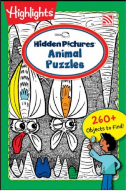 Cover Buku Highlights On The Go - Hidden Pictures (Animal Puzzles)