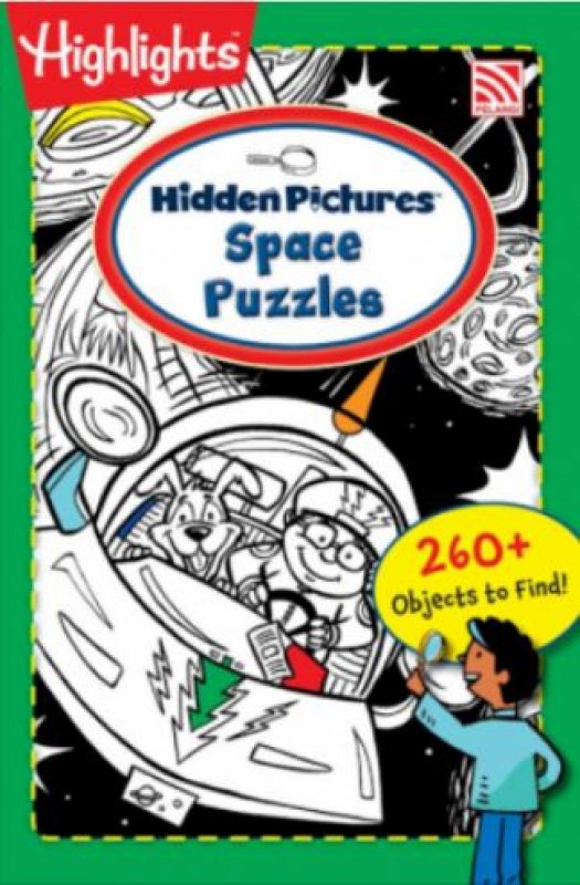 Cover Buku Highlights On The Go - Hidden Pictures (Space Puzzles)