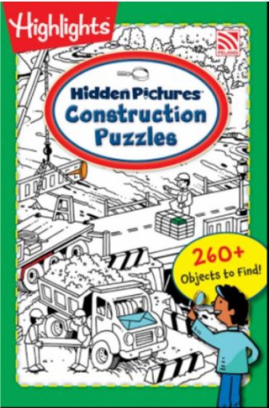 Cover Buku Highlights On The Go - Hidden Pictures (Construction Puzzles)