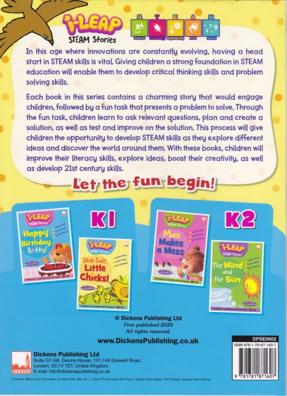 Cover Belakang Buku I-Leap Steam Stories-Stay Safe,Little Chicks!