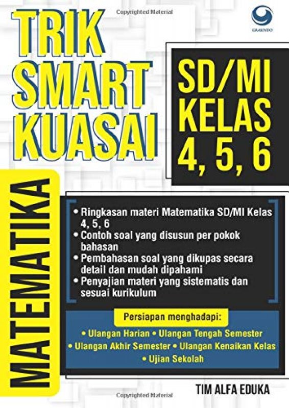 Cover Buku Trik Smart Kuasai Matematika SD/MI Kelas 4,5,6