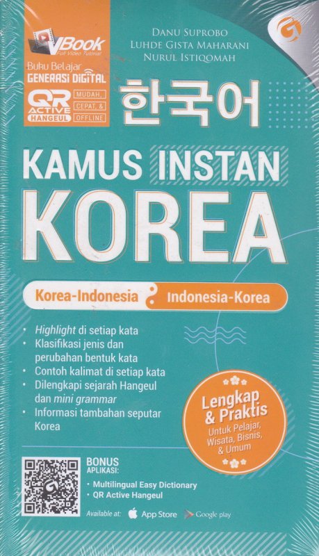Cover Buku Kamus Instan Korea : Korea -Indonesia , Indonesia-Korea
