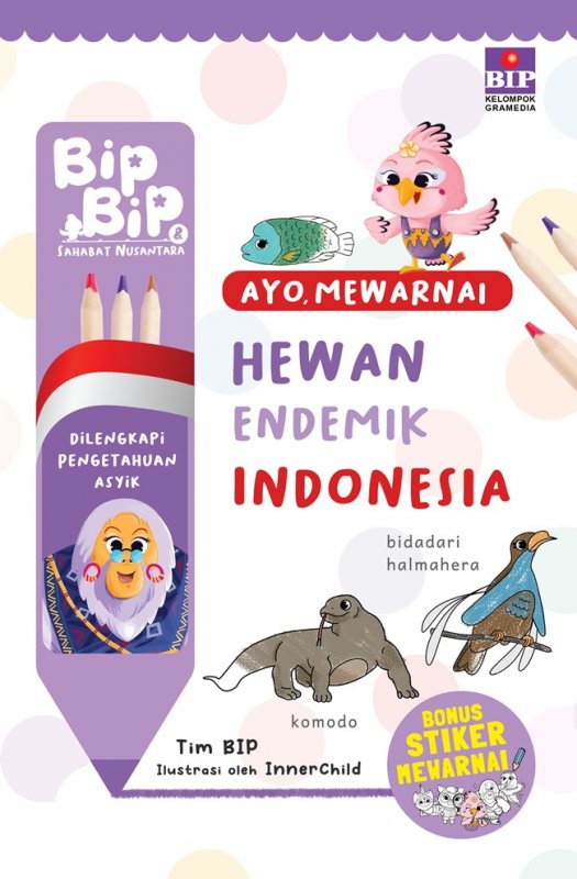 Cover Buku Ayo, Mewarnai Hewan Endemik Indonesia
