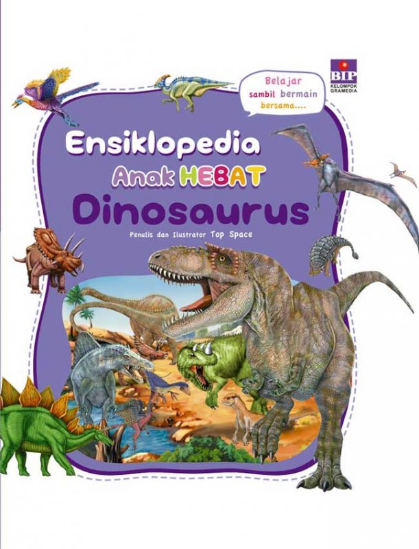 Cover Buku Ensiklopedia Anak Hebat : Dinosaurus