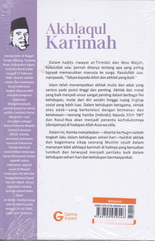 Cover Belakang Buku Akhlaqul Karimah (Cover Baru)