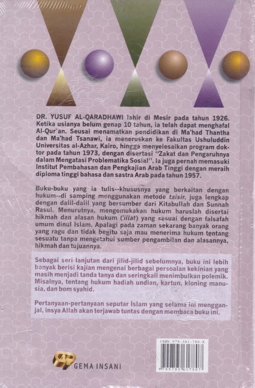 Cover Belakang Buku Fatwa Fatwa Kontemporer jilid 3 (HC)