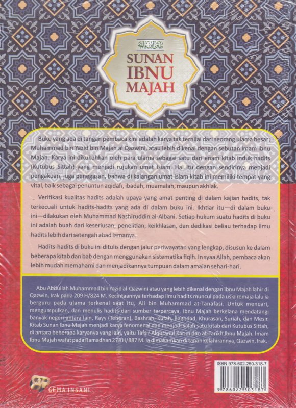 Cover Belakang Buku Sunan Ibnu Majah #3