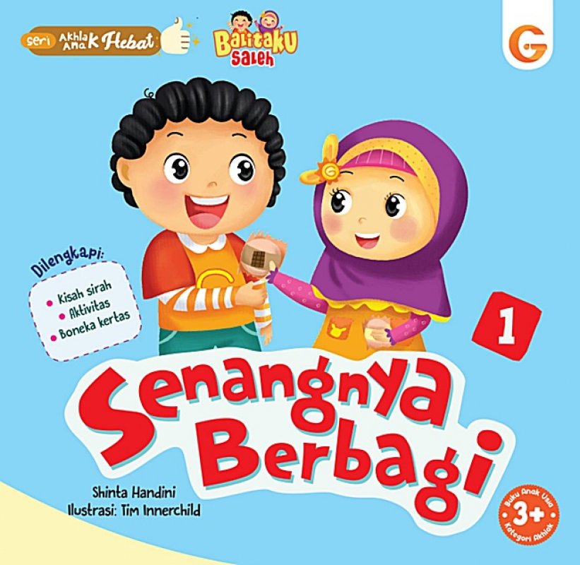 Cover Buku Seri Akhlak Anak Hebat 1 : Senangnya Berbagi