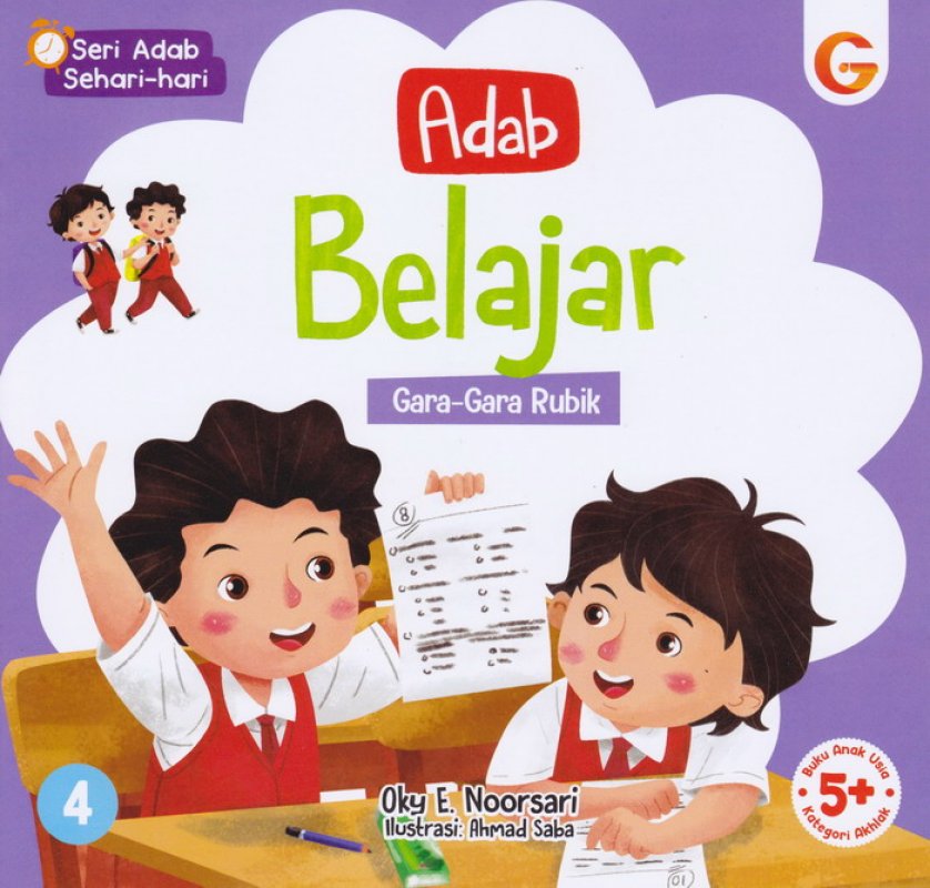 Cover Buku SERI ADAB SEHARI-HARI aDAB BELAJAR GARA-GARA RUBIK#4