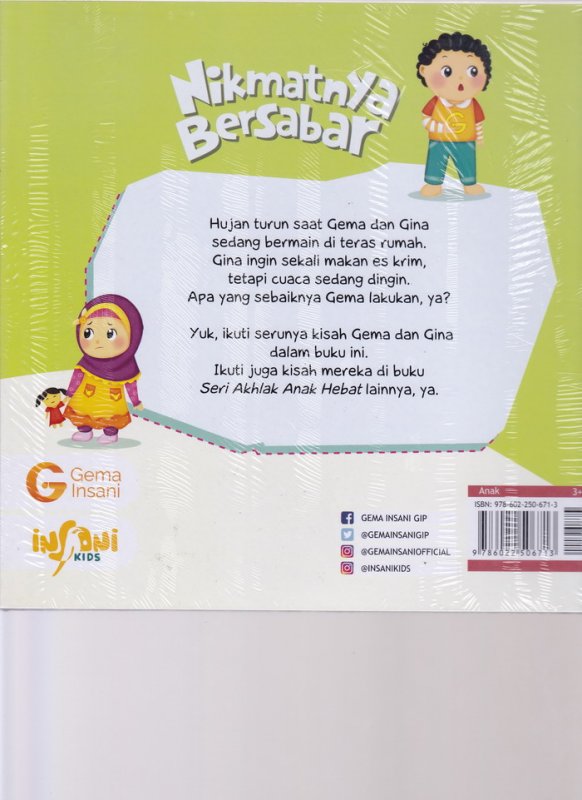 Cover Belakang Buku 1 Set Seri Akhlak Anak Hebat Senangnya Berbagi