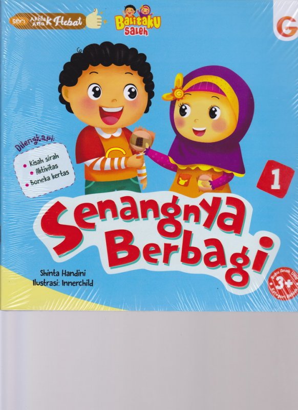 Cover Buku 1 Set Seri Akhlak Anak Hebat Senangnya Berbagi