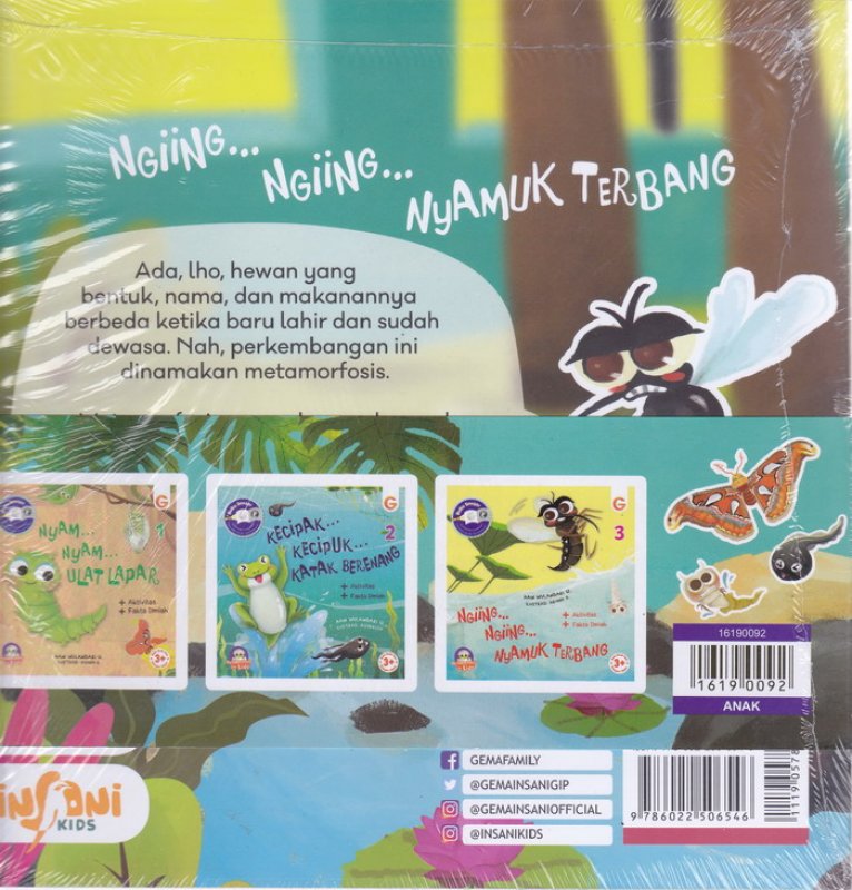 Cover Belakang Buku 1 Set Seri Metamorphosis for Kids